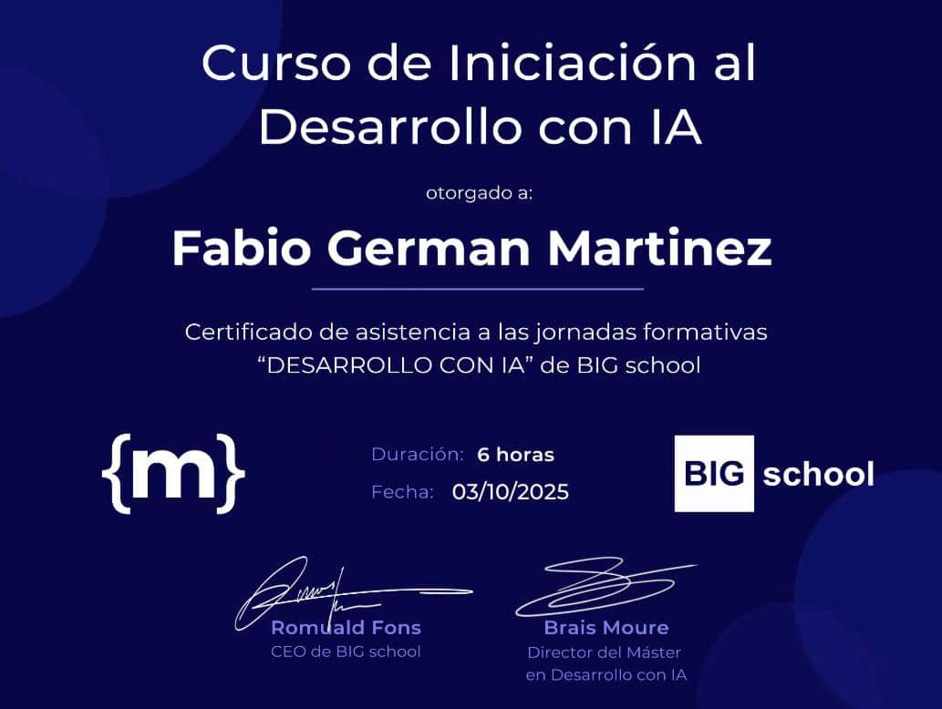 Certificado BIG school IA