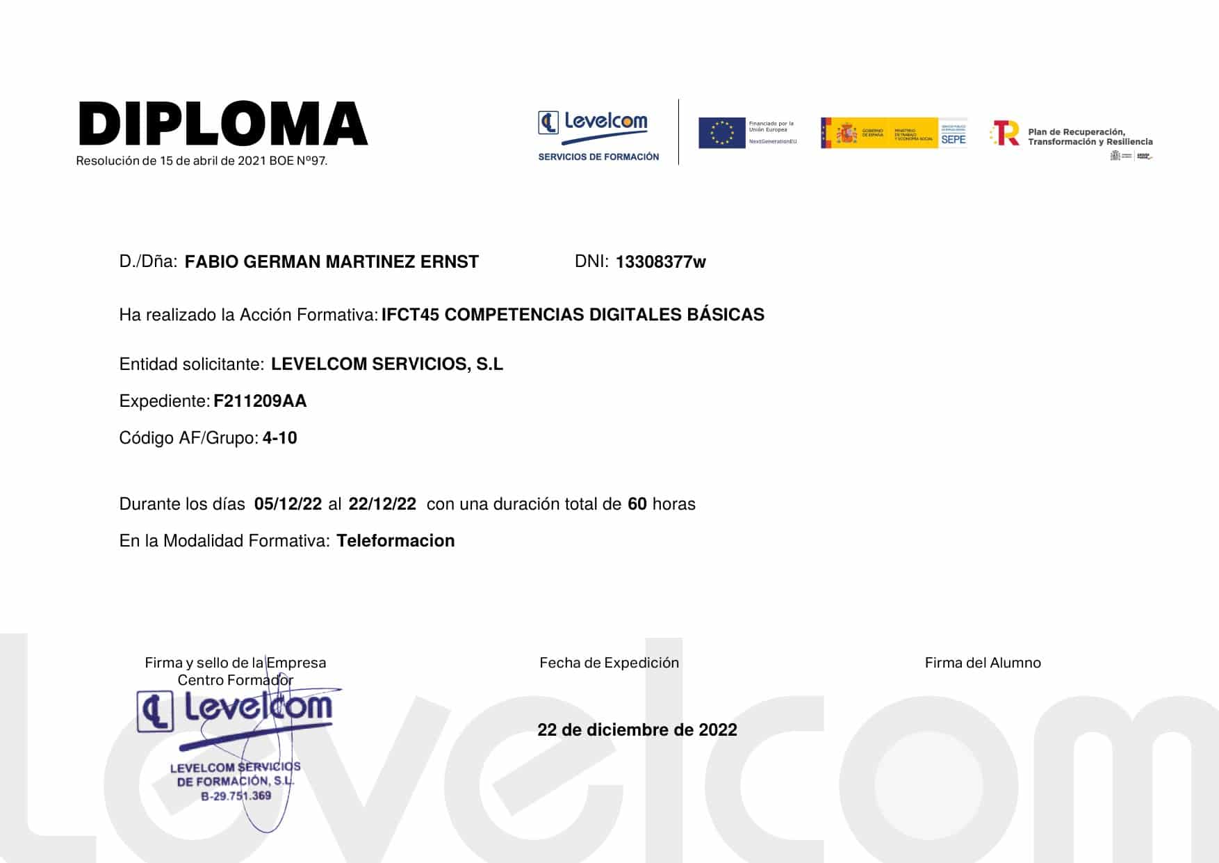 Certificado IFCT45