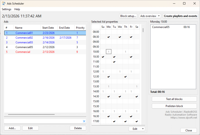Cómo crear y gestionar eventos en el scheduler