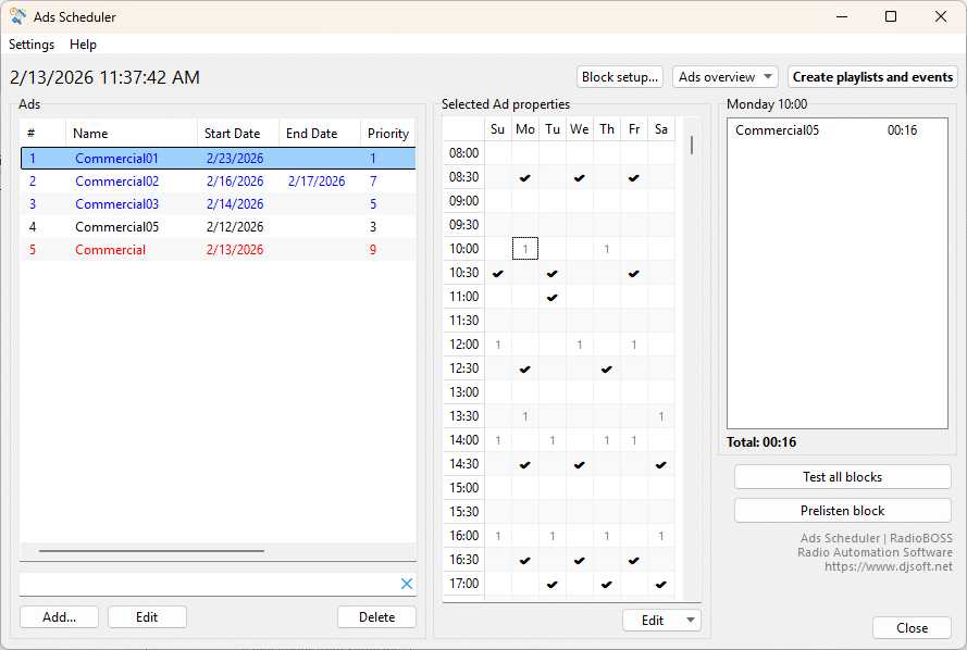 Cómo crear y gestionar eventos en el scheduler