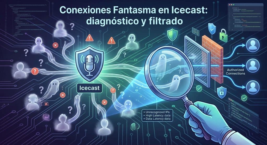 Conexiones fantasma en icecast diagnóstico y filtrado